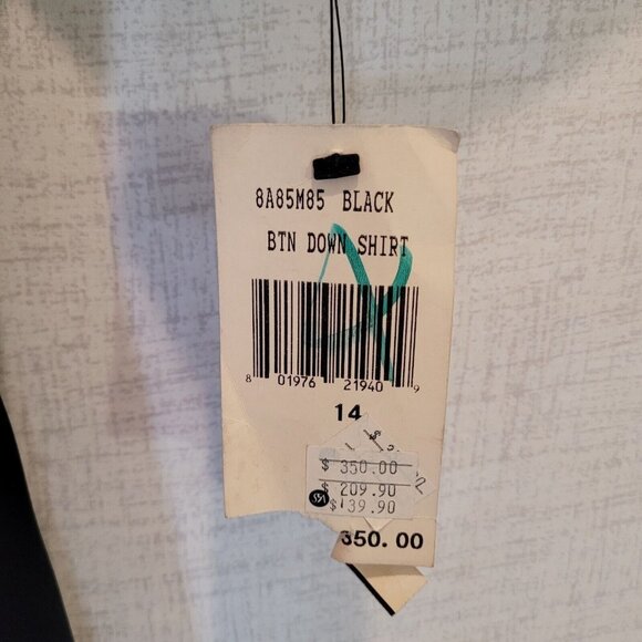 NWT ABS by Allen Schwartz Dress Womens 14 Black Short Sleeve Cocktail Vintage - Picture 3 of 10